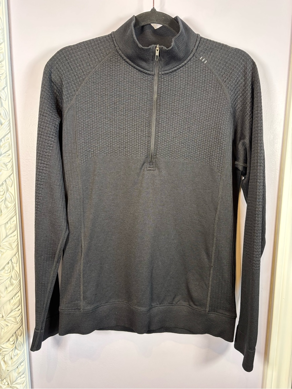 Lululemon athletica Engineered Warmth Half Zip Long Sleeve Pullover - Black